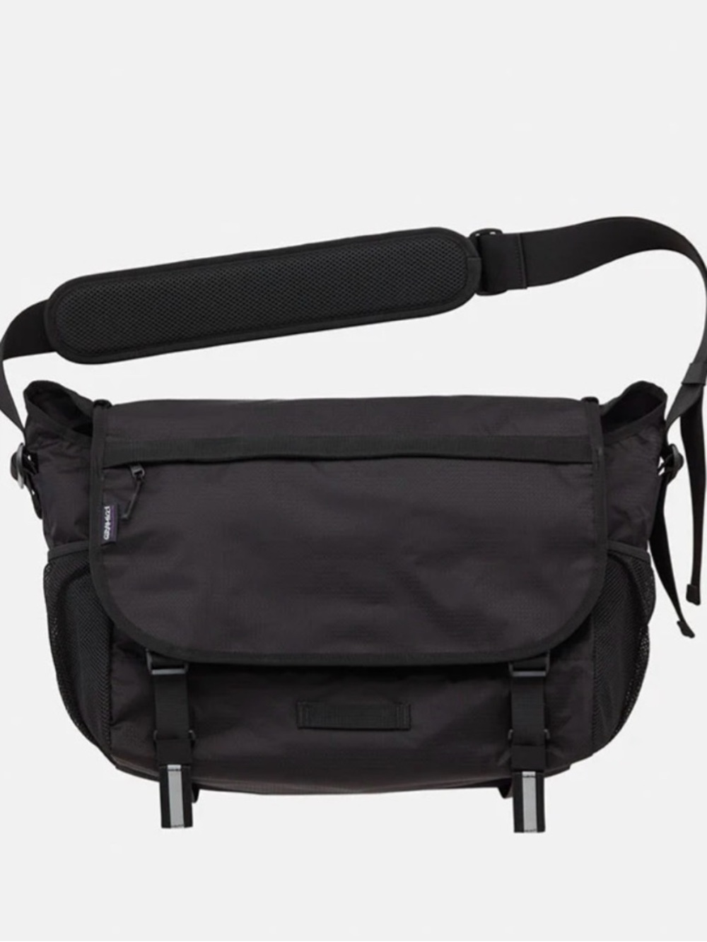 Gramicci Black Expandable Bike Messenger Bag for Men